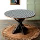Dark Finish Wood and Resin Table Top for Dining Table